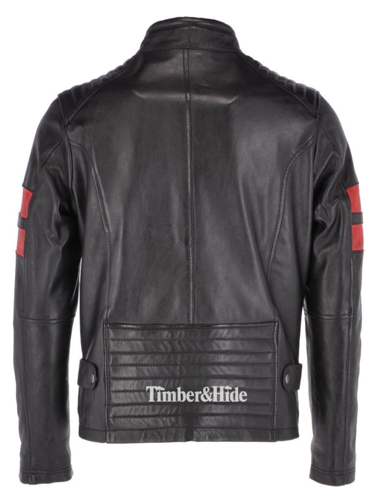 Men's Classic Black Biker Jacket