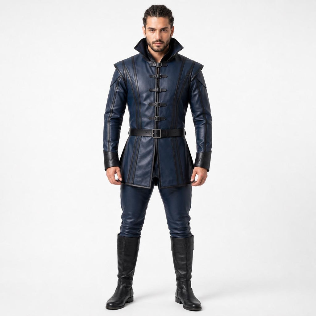 Men's Medieval Leather Warrior Set | Renaissance LARP Fantasy Tunic Cosplay Armor