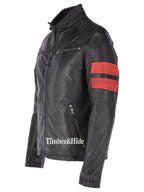 Men's Classic Black Biker Jacket