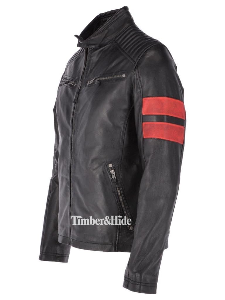 Men's Classic Black Biker Jacket