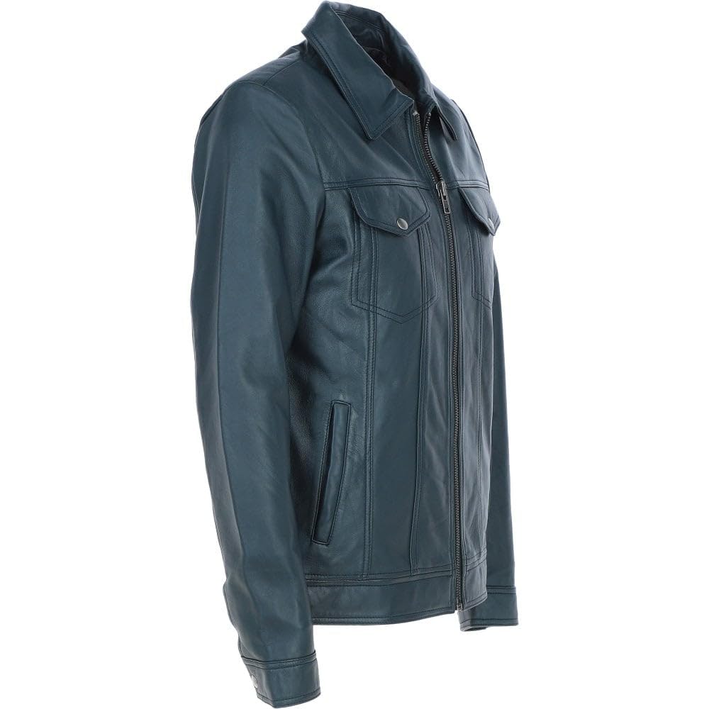 Men's Vintage Leather Bomber Jacket
