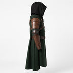Doctor Doom Inspired Wool Cloak with Leather Armor Cosplay Costume Renaissance Outfit
