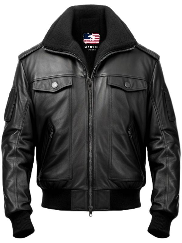 Black Jacket - Black Real Leather Jacket