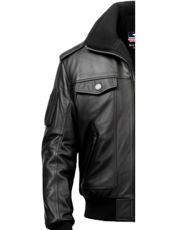 Black Jacket - Black Real Leather Jacket