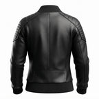 Black Leather Jacket Bomber Style - Timber AND Hide