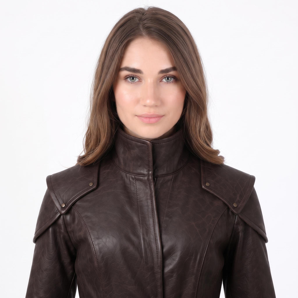 Brown Leather Trench Coat | Medieval Gothic Long Overcoat, Belted Fantasy Jacket - Timber AND Hide