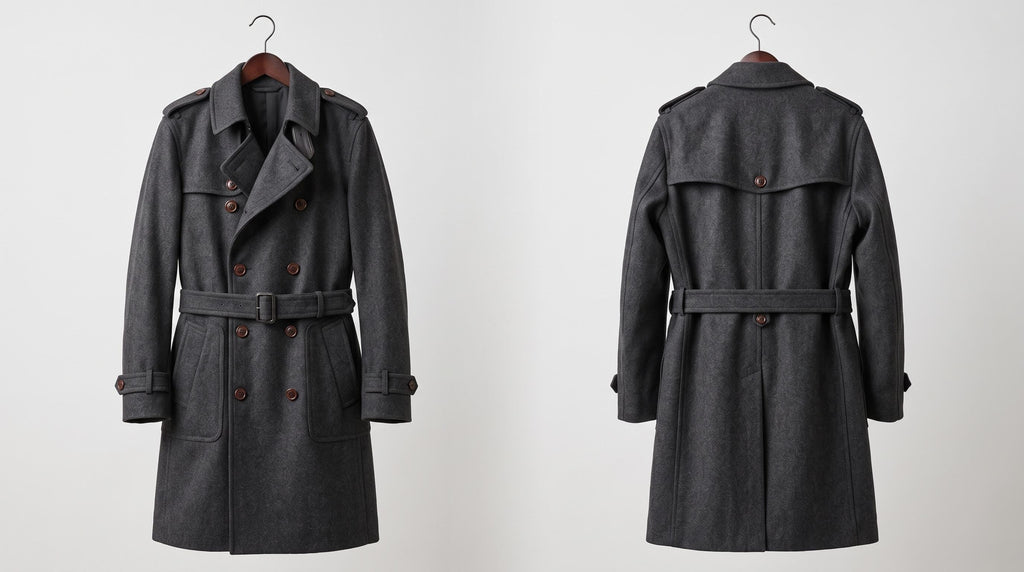 Buy Sherlock Holmes Wool Trench Coat | Men's Double Breasted Victorian Overcoat - Timber AND Hide