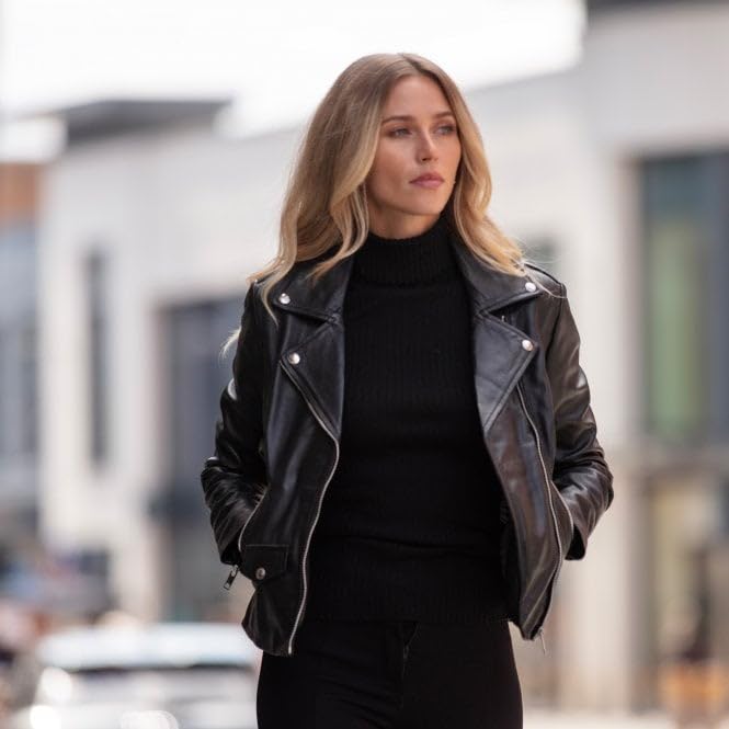 Women's Classic Moto Leather Jacket