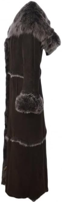 Timber AND Hide Women’s Sheepskin Long Suede Trench Coat | long trench coat for women | shearling trenchcoat | trench coat women
