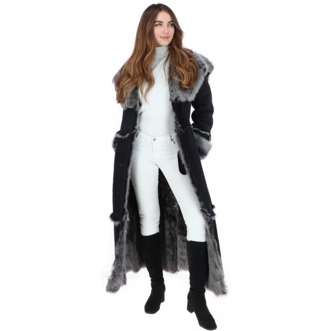 Women’s Sheepskin Long Suede Trench Coat