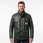 Green Leather Deku Cosplay Jacket | My Hero Academia Plus Ultra Anime Coat