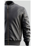 Carter Black Leather Jacket - Men Leather Jacket Black