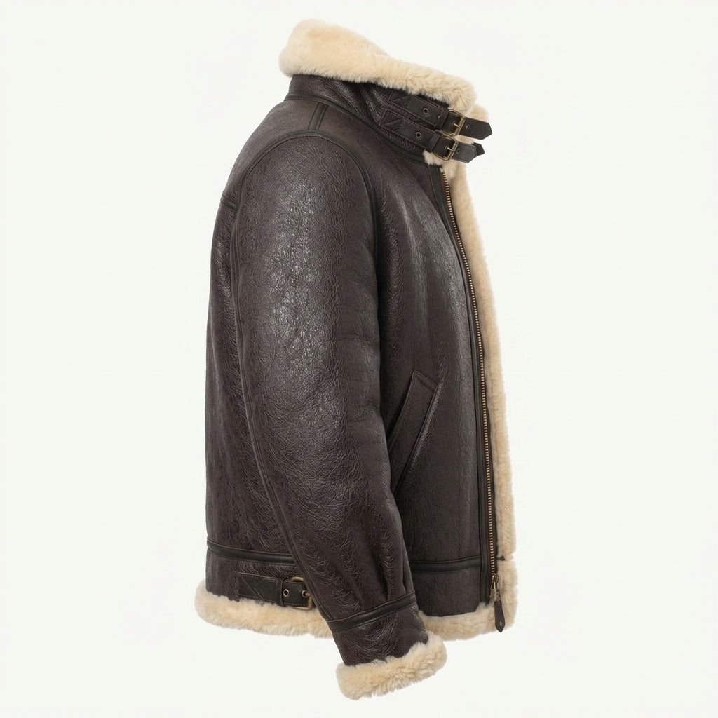 Classic Brown Sheepskin B3 Bomber Shearling Jacket - Timber AND Hide