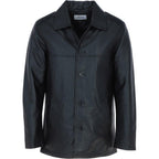 Classic Men's Dark Brown Leather Jacket: AWM-VOYAGER - Timber AND Hide