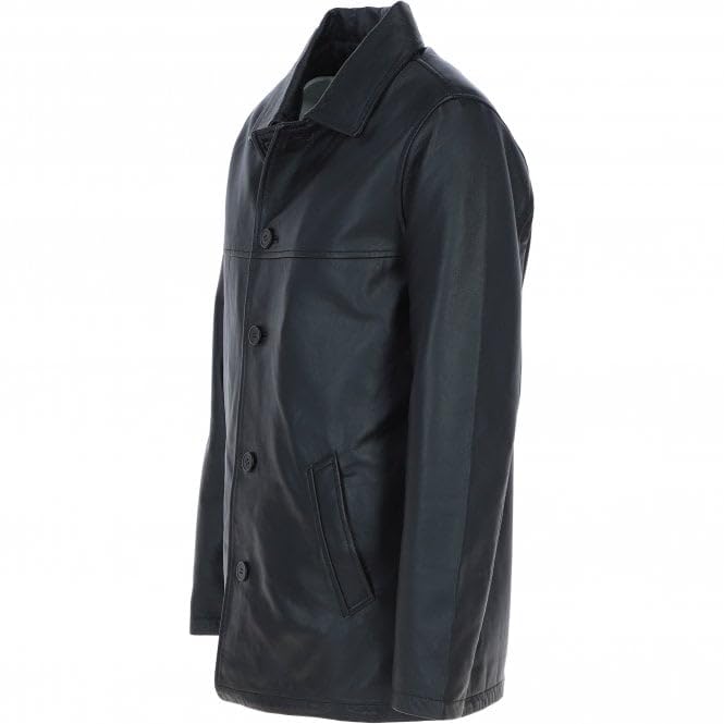 Classic Men's Dark Brown Leather Jacket: AWM-VOYAGER - Timber AND Hide