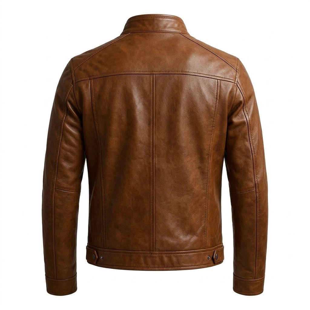 Cody Leather Brown Jacket - Men Leather Jacket Brown - Timber AND Hide