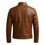 Cody Leather Brown Jacket - Men Leather Jacket Brown - Timber AND Hide