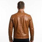 Cody Leather Brown Jacket - Men Leather Jacket Brown - Timber AND Hide