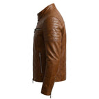 Cody Leather Brown Jacket - Men Leather Jacket Brown - Timber AND Hide