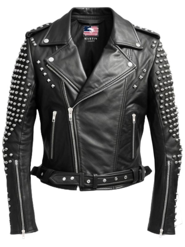 Men’s Black Biker Leather Jacket - Leather Biker Black Jacket
