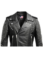Men’s Black Biker Leather Jacket - Leather Biker Black Jacket