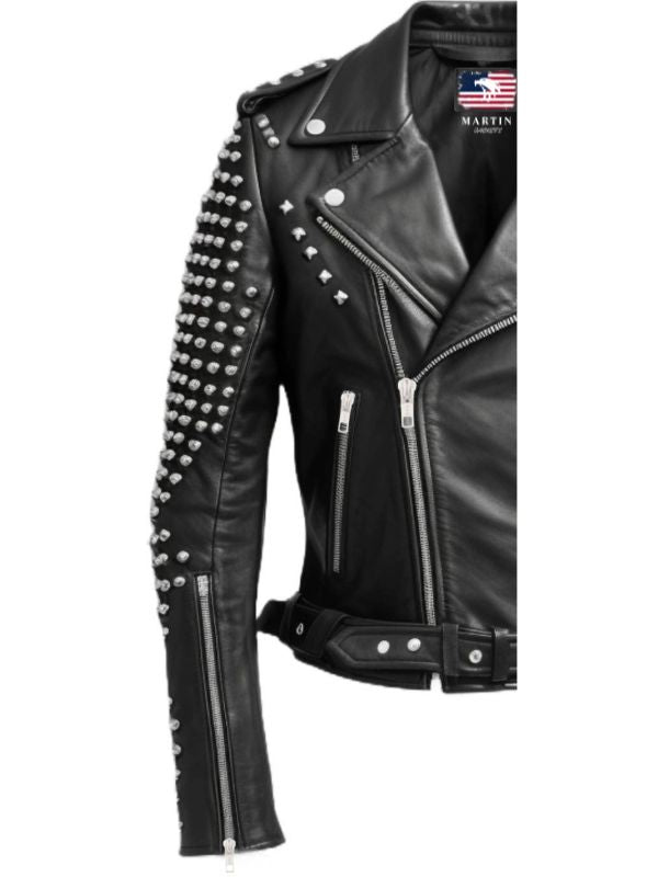 Men’s Black Biker Leather Jacket - Leather Biker Black Jacket