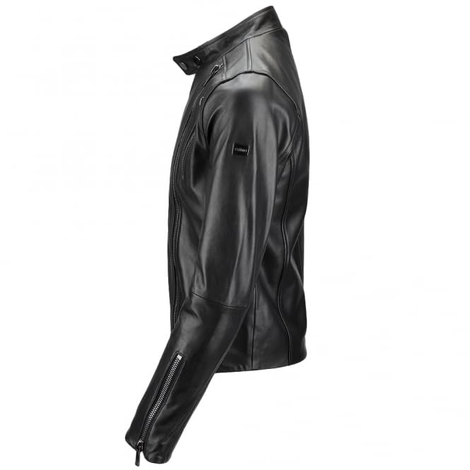Men's Ivory Vegetable Tanned Biker Jacket White
