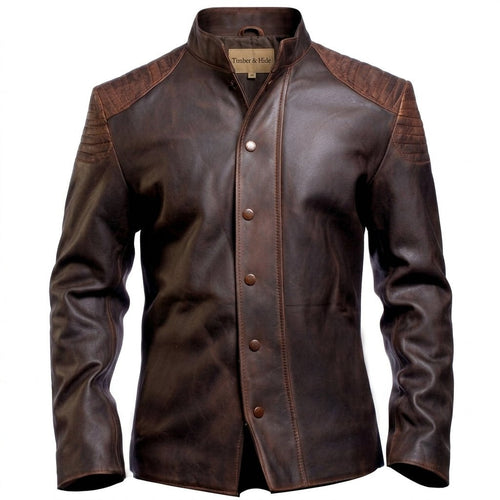 Daniel Brown Distressed Leather Jacket - Timber AND Hide