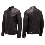 Classic men’s leather biker jacket | slim fit | minimalist moto rider Jacket
