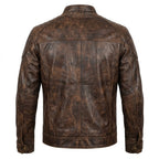 Diamond Classic Leather Jacket – Distressed Rub Off Brown - Timber AND Hide