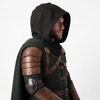 Doctor Doom Inspired Wool Cloak with Leather Armor Cosplay Costume Renaissance Outfit - Timber AND Hide