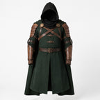 Doctor Doom Inspired Wool Cloak with Leather Armor Cosplay Costume Renaissance Outfit - Timber AND Hide