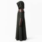 Doctor Doom Inspired Wool Coat with Leather Armor, Hooded Fantasy Cosplay Jacket - Timber AND Hide