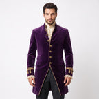 Deep Purple Velvet Victorian Tailcoat | Men's Steampunk Gothic Prince Costume Jacket