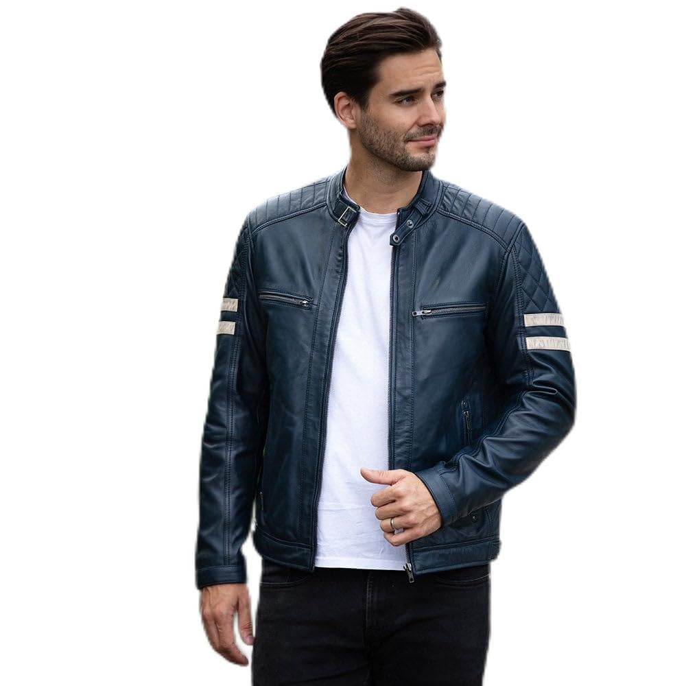 Men's Vintage Leather Biker Jacket