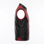 Spider-Man Inspired Vest Cosplay Costume Jacket – Red Black Leather-Style Superhero Comic Con Outfit
