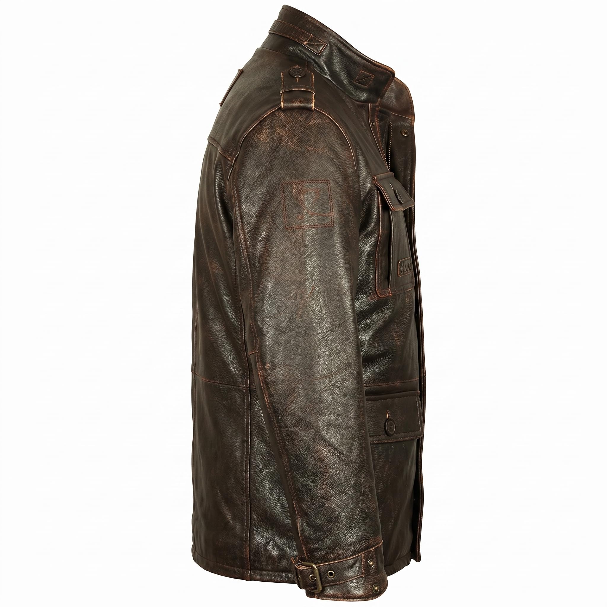 Timber AND Hide Vintage Field Leather Jacket Military Inspired –Bomber Leather Jackets for Men