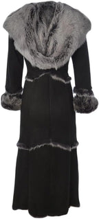 Timber AND Hide Women’s Sheepskin Long Suede Trench Coat | long trench coat for women | shearling trenchcoat | trench coat women