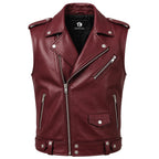 Men's Handmade Cowhide Leather Vest | Classic Biker Vest | Gothic Rocker Sleeveless Jacket
