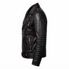 Motorhead Inspired Skull Print Leather Biker Jacket – Men's Gothic Rock Rider Coat