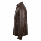 Edward Leather Brown Jacket - Men Leather Jacket Brown - Timber AND Hide