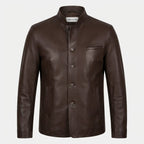 Edward Leather Brown Jacket - Men Leather Jacket Brown - Timber AND Hide