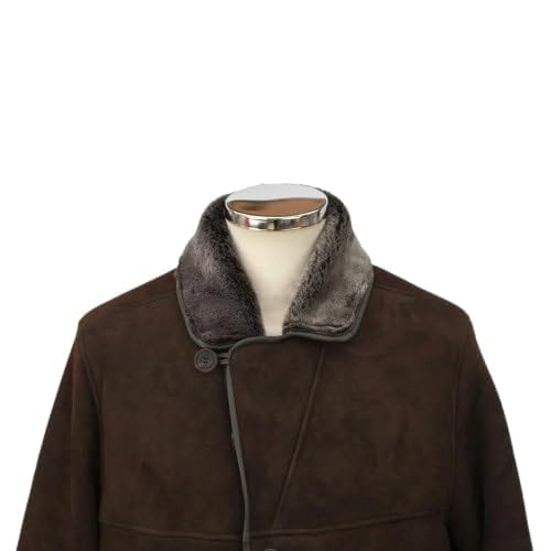 Men’s Edward Suede Sheepskin Coat – Luxury Suede Shearling Jacket by