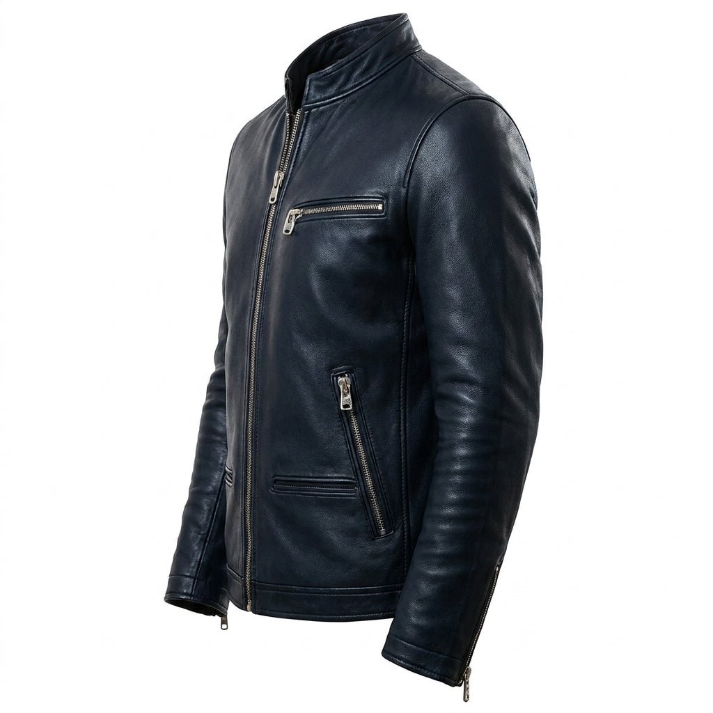 Elijah Black Leather Jacket - Men Leather Jacket Black - Timber AND Hide
