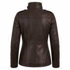 Evelyn Leather Brown Jacket – Women’s Leather Jacket in Brown - Timber AND Hide