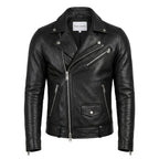 Ezra Black Leather Jacket - Men Leather Jacket Black - Timber AND Hide
