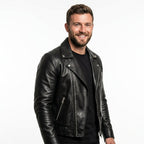 Ezra Black Leather Jacket - Men Leather Jacket Black - Timber AND Hide