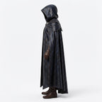 Men's Shadowed Ranger Leather Cloak | Medieval Hooded Cape, Fantasy LARP Costume