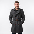 Buy Sherlock Holmes Wool Trench Coat | Men's Double Breasted Victorian Overcoat
