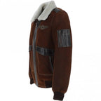 Men's Premium Leather Aviator Jacket with Detachable Collar
